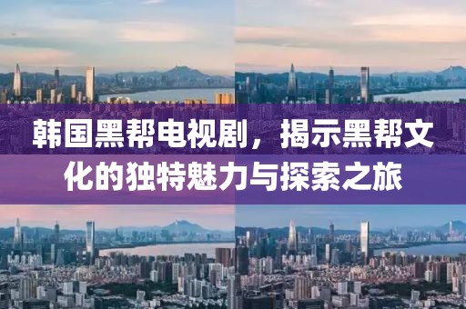 韩国黑帮电视剧，揭示黑帮文化的独特魅力与探索之旅