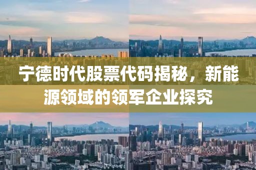 宁德时代股票代码揭秘，新能源领域的领军企业探究
