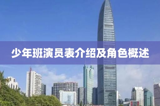 少年班演员表介绍及角色概述