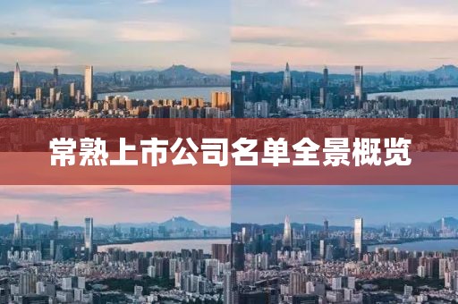 常熟上市公司名单全景概览