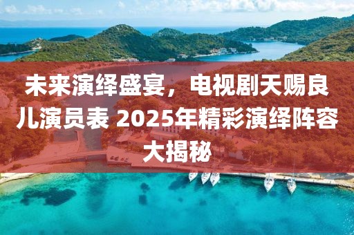 未来演绎盛宴，电视剧天赐良儿演员表 2025年精彩演绎阵容大揭秘