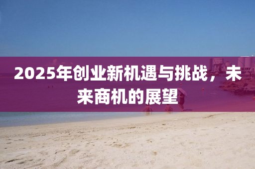 2025年创业新机遇与挑战，未来商机的展望