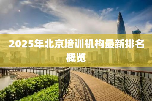 2025年北京培训机构最新排名概览