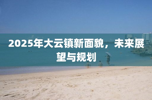 2025年大云镇新面貌，未来展望与规划