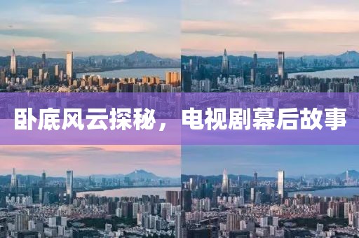 卧底风云探秘，电视剧幕后故事