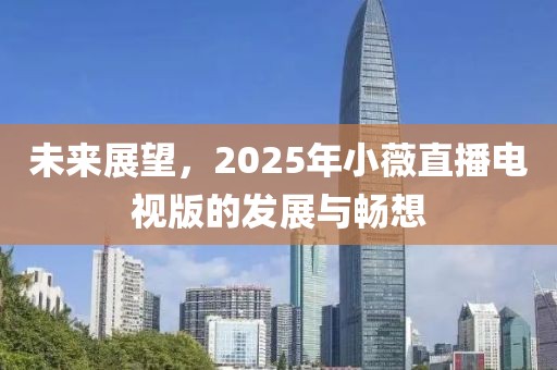 未来展望，2025年小薇直播电视版的发展与畅想