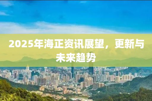 2025年海正资讯展望，更新与未来趋势