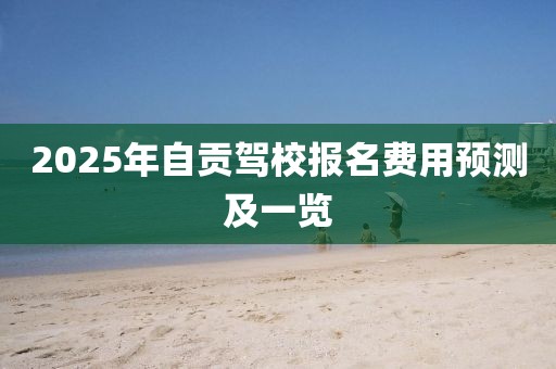 2025年自贡驾校报名费用预测及一览