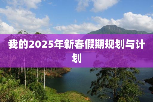 我的2025年新春假期规划与计划