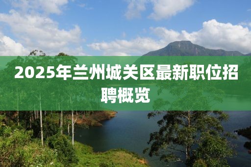 2025年兰州城关区最新职位招聘概览