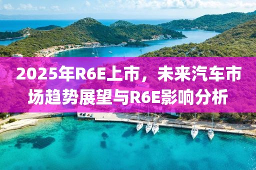 2025年R6E上市，未来汽车市场趋势展望与R6E影响分析