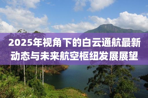 2025年视角下的白云通航最新动态与未来航空枢纽发展展望