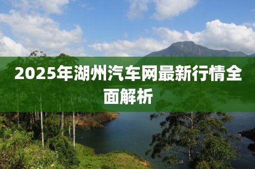 2025年湖州汽车网最新行情全面解析