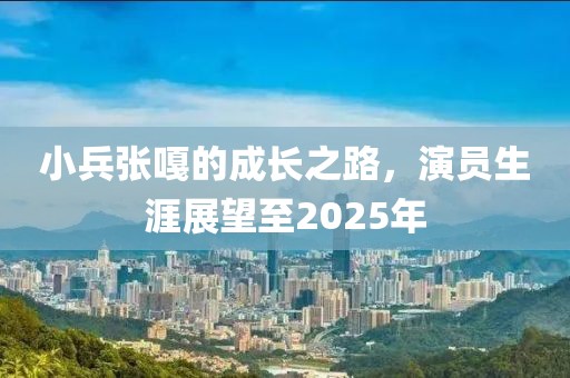 小兵张嘎的成长之路，演员生涯展望至2025年