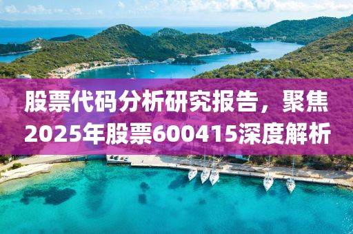 股票代码分析研究报告，聚焦2025年股票600415深度解析