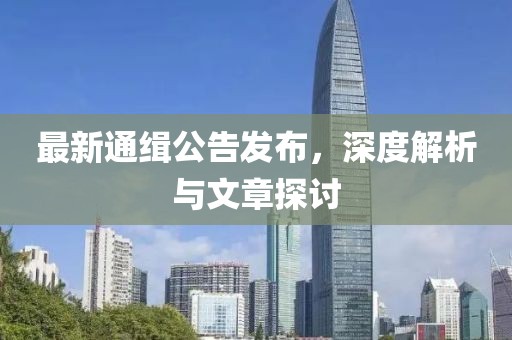 最新通缉公告发布，深度解析与文章探讨