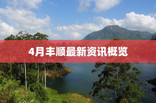 4月丰顺最新资讯概览