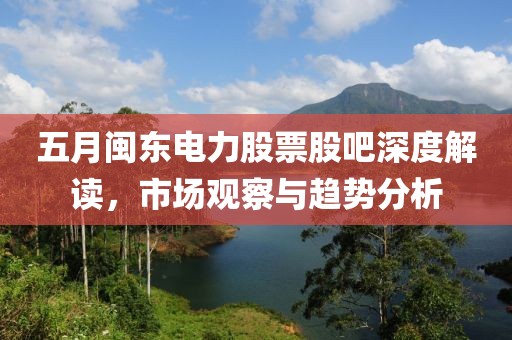 五月闽东电力股票股吧深度解读，市场观察与趋势分析
