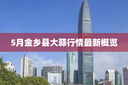 5月金乡县大蒜行情最新概览