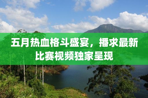 五月热血格斗盛宴，播求最新比赛视频独家呈现