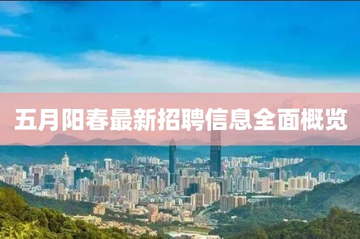 五月阳春最新招聘信息全面概览