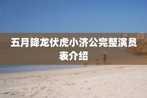 五月降龙伏虎小济公完整演员表介绍