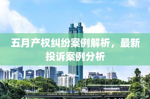 五月产权纠纷案例解析，最新投诉案例分析