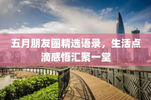 五月朋友圈精选语录，生活点滴感悟汇聚一堂