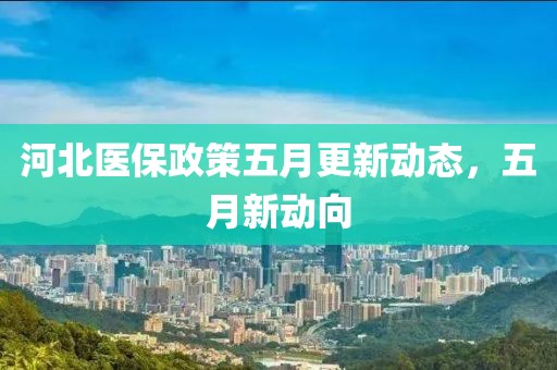 河北医保政策五月更新动态，五月新动向