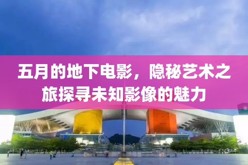 五月的地下电影，隐秘艺术之旅探寻未知影像的魅力