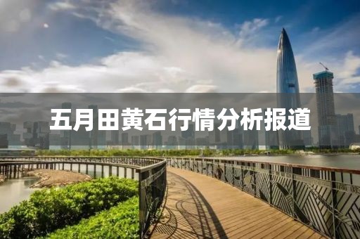 五月田黄石行情分析报道