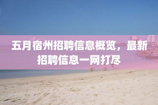 五月宿州招聘信息概览，最新招聘信息一网打尽