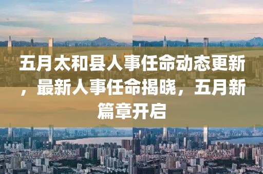 五月太和县人事任命动态更新，最新人事任命揭晓，五月新篇章开启