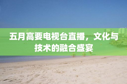 五月高要电视台直播，文化与技术的融合盛宴