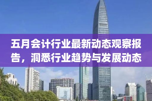 五月会计行业最新动态观察报告，洞悉行业趋势与发展动态