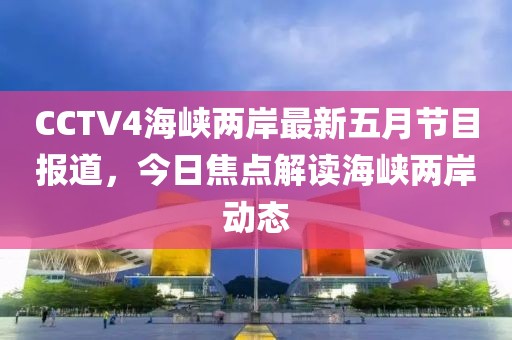CCTV4海峡两岸最新五月节目报道，今日焦点解读海峡两岸动态