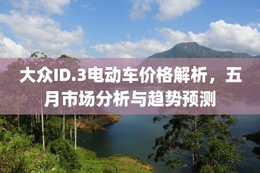 大众ID.3电动车价格解析，五月市场分析与趋势预测