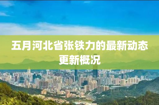 五月河北省张铁力的最新动态更新概况