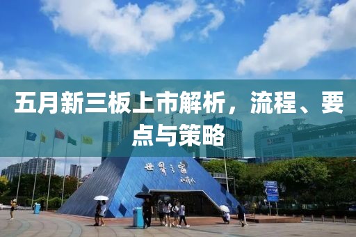 五月新三板上市解析，流程、要点与策略