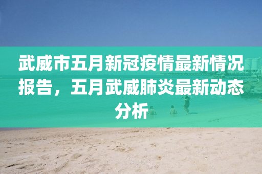武威市五月新冠疫情最新情况报告，五月武威肺炎最新动态分析