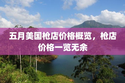 五月美国枪店价格概览，枪店价格一览无余