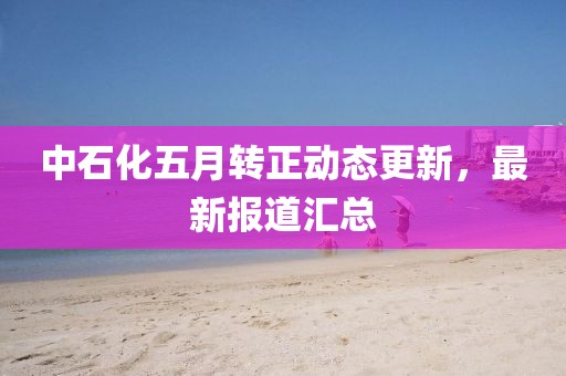 中石化五月转正动态更新，最新报道汇总