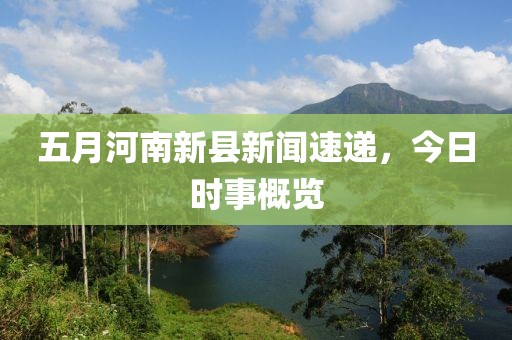 五月河南新县新闻速递，今日时事概览