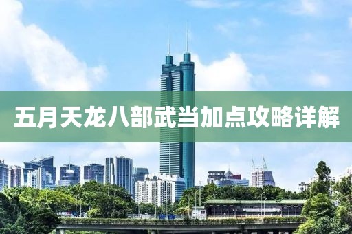 五月天龙八部武当加点攻略详解