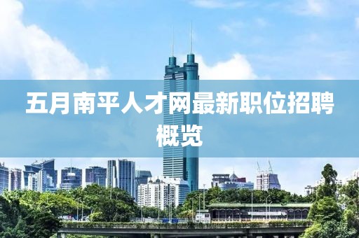 五月南平人才网最新职位招聘概览