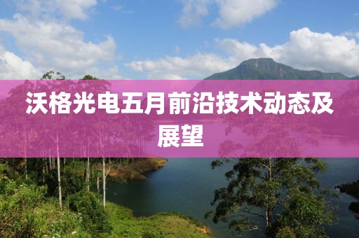 沃格光电五月前沿技术动态及展望