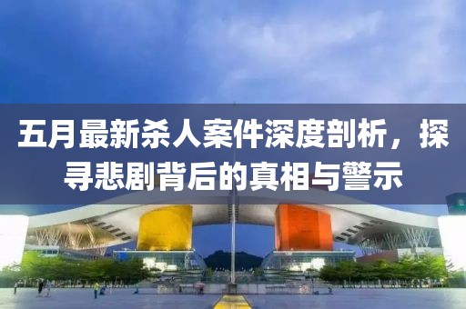 五月最新杀人案件深度剖析，探寻悲剧背后的真相与警示