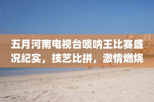 五月河南电视台唢呐王比赛盛况纪实，技艺比拼，激情燃烧