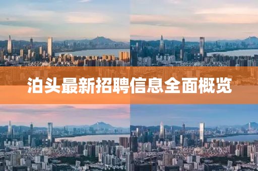 泊头最新招聘信息全面概览
