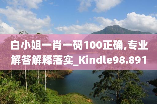 白小姐一肖一码100正确,专业解答解释落实_Kindle98.891